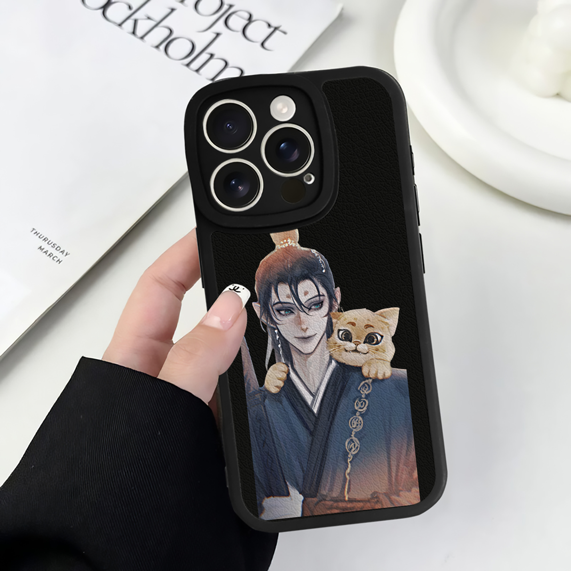 （画像用） Ne Zha 2 ナタ 魔童の大暴れ 【iPhone 16シリーズ対応】シリコンスマホケース（レザー調） 材質：シリコン